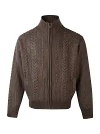 MADWITCH | Braided Cable Texture Knitted Sweater