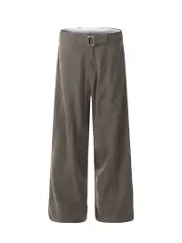 MADWITCH | Curved Seam Belted Wide-Leg Pants