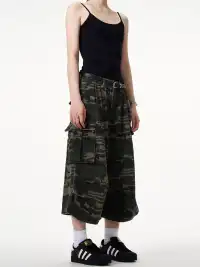 MADWITCH | Camouflage Straight Wide-Leg Cargo Pants