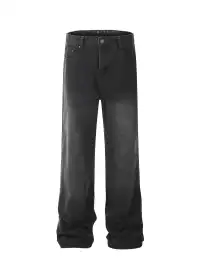 MADWITCH | Washed Straight-Leg Jeans