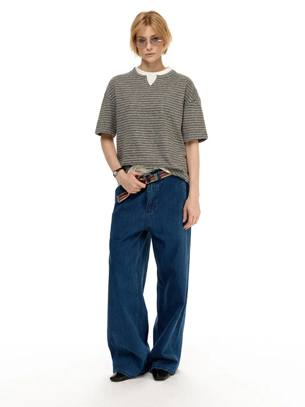 MADWITCH | Two-In-One Striped T-Shirt