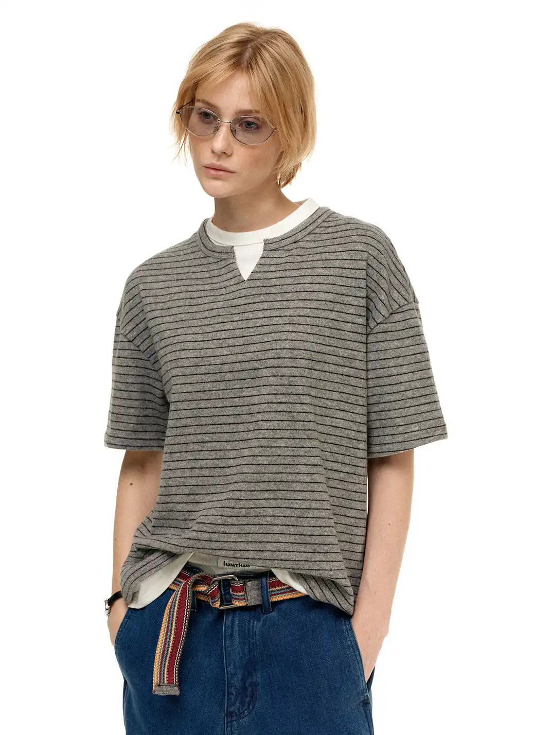MADWITCH | Two-In-One Striped T-Shirt