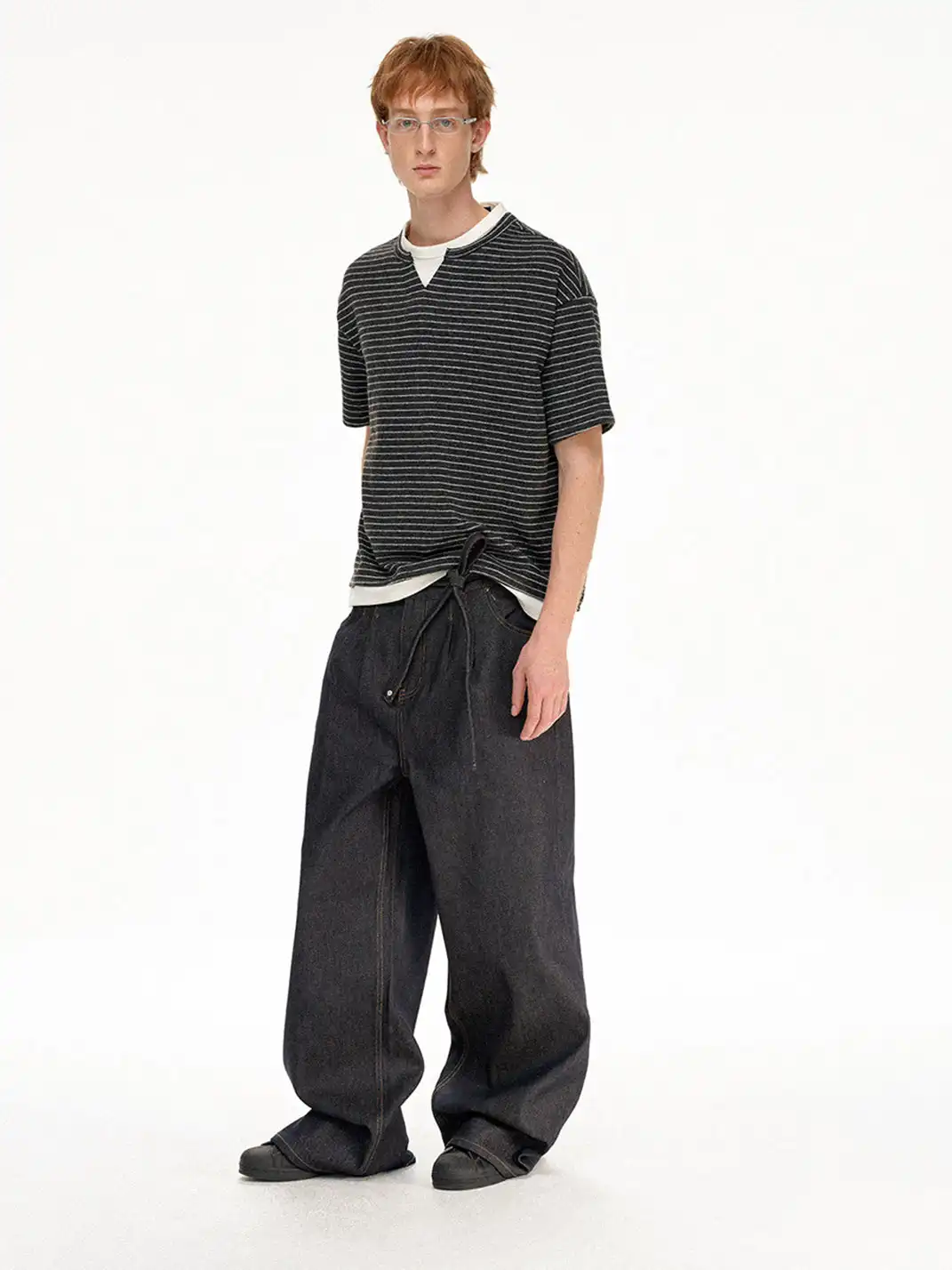 MADWITCH | Two-In-One Striped T-Shirt