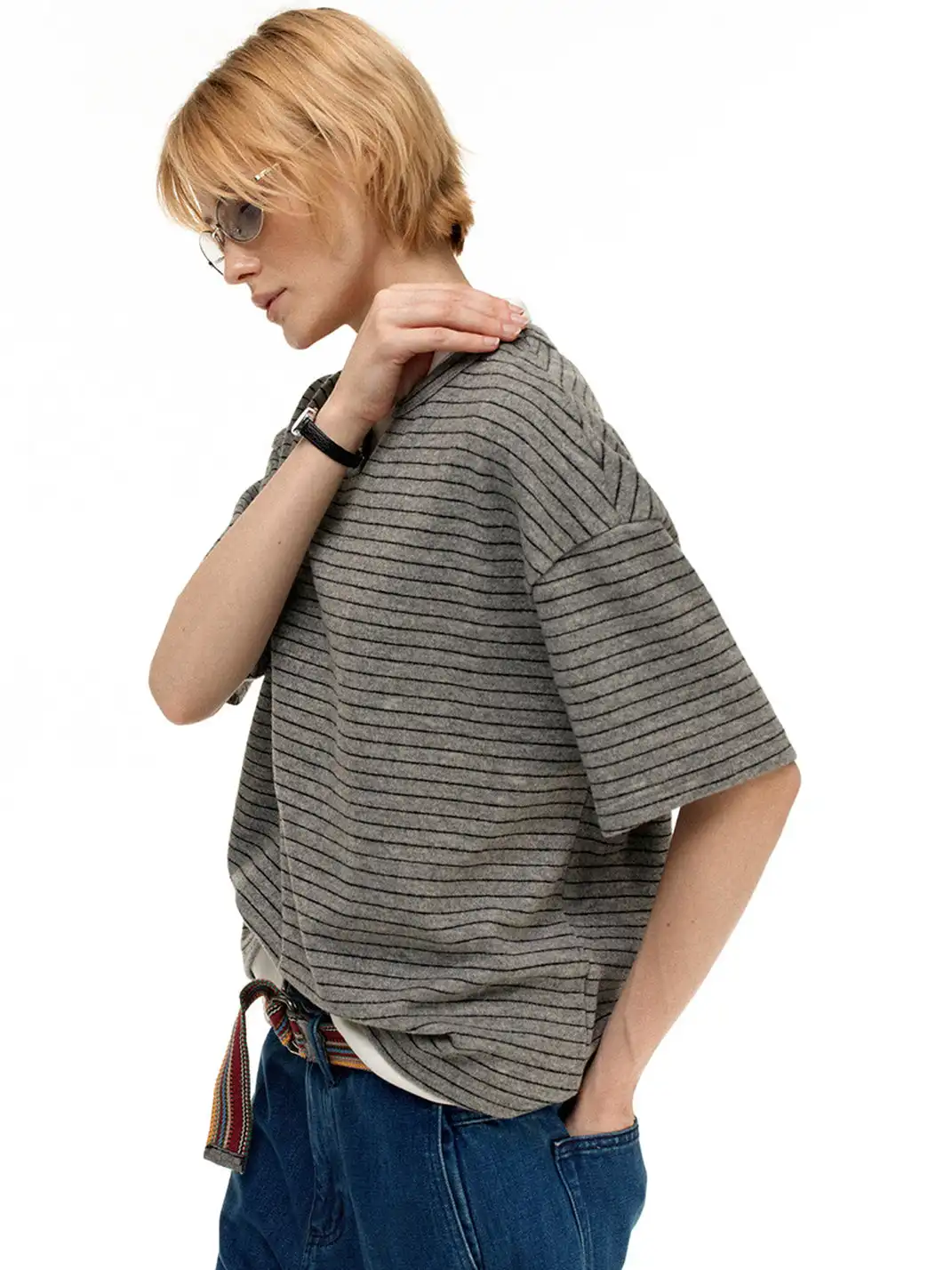 MADWITCH | Two-In-One Striped T-Shirt