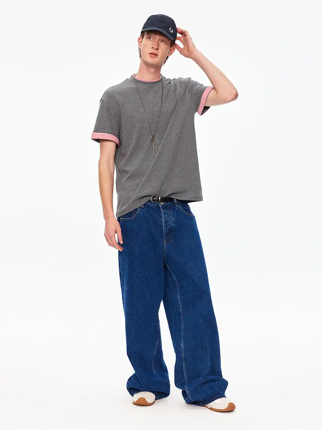 MADWITCH | Double Collar Contrast T-Shirt