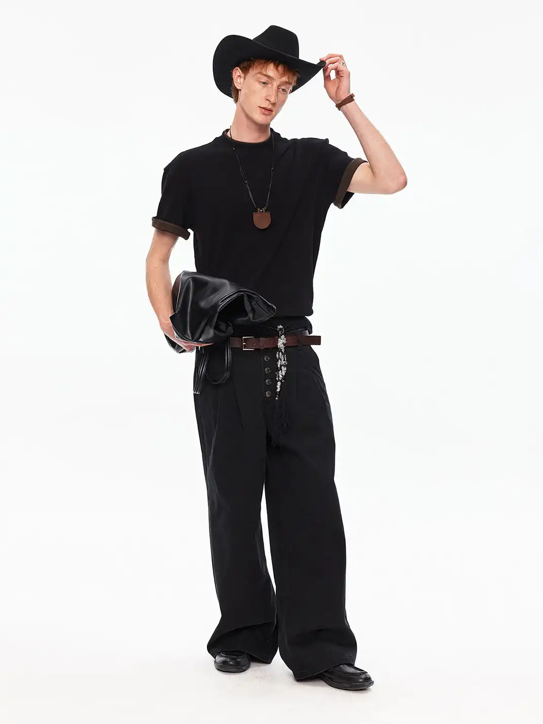 MADWITCH | Double Collar Contrast T-Shirt