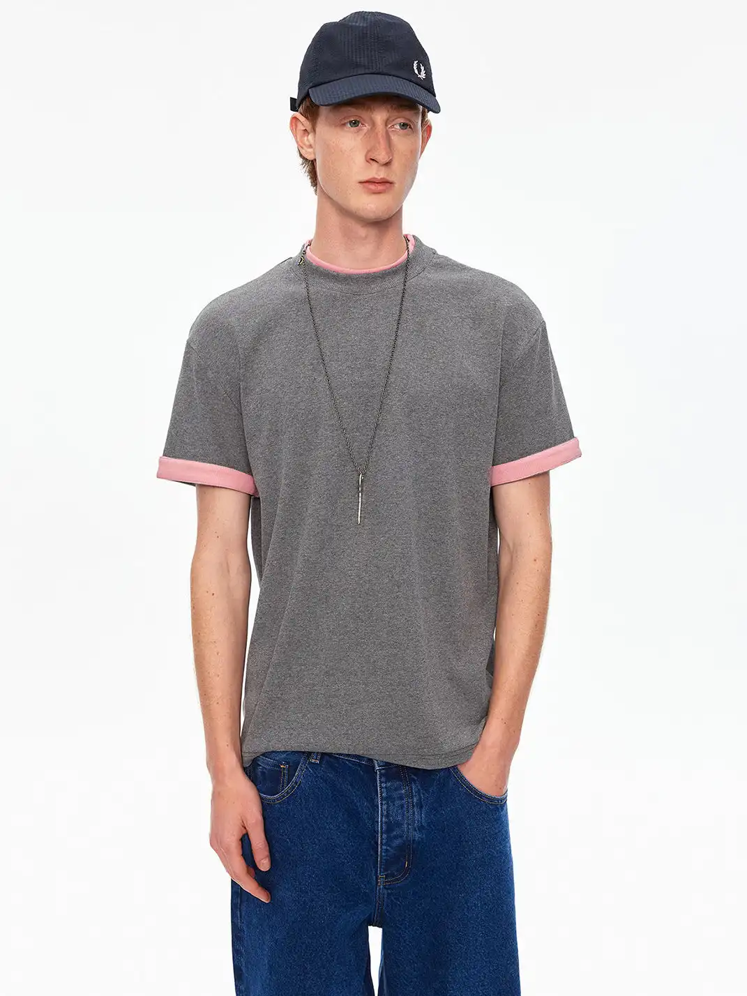 MADWITCH | Double Collar Contrast T-Shirt