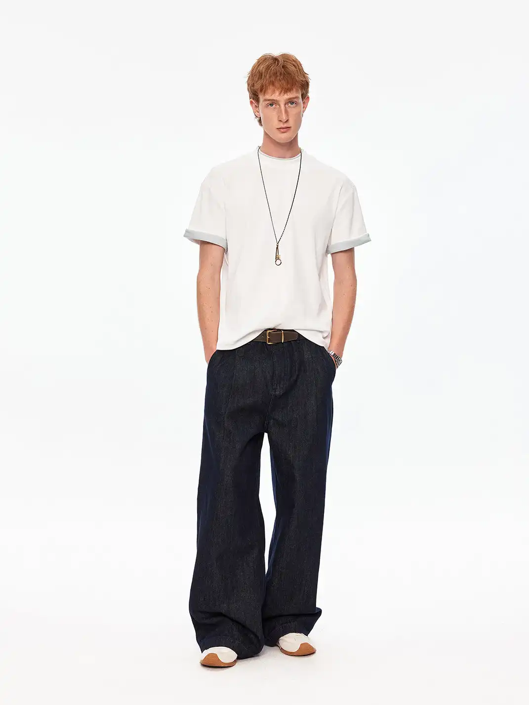 MADWITCH | Double Collar Contrast T-Shirt