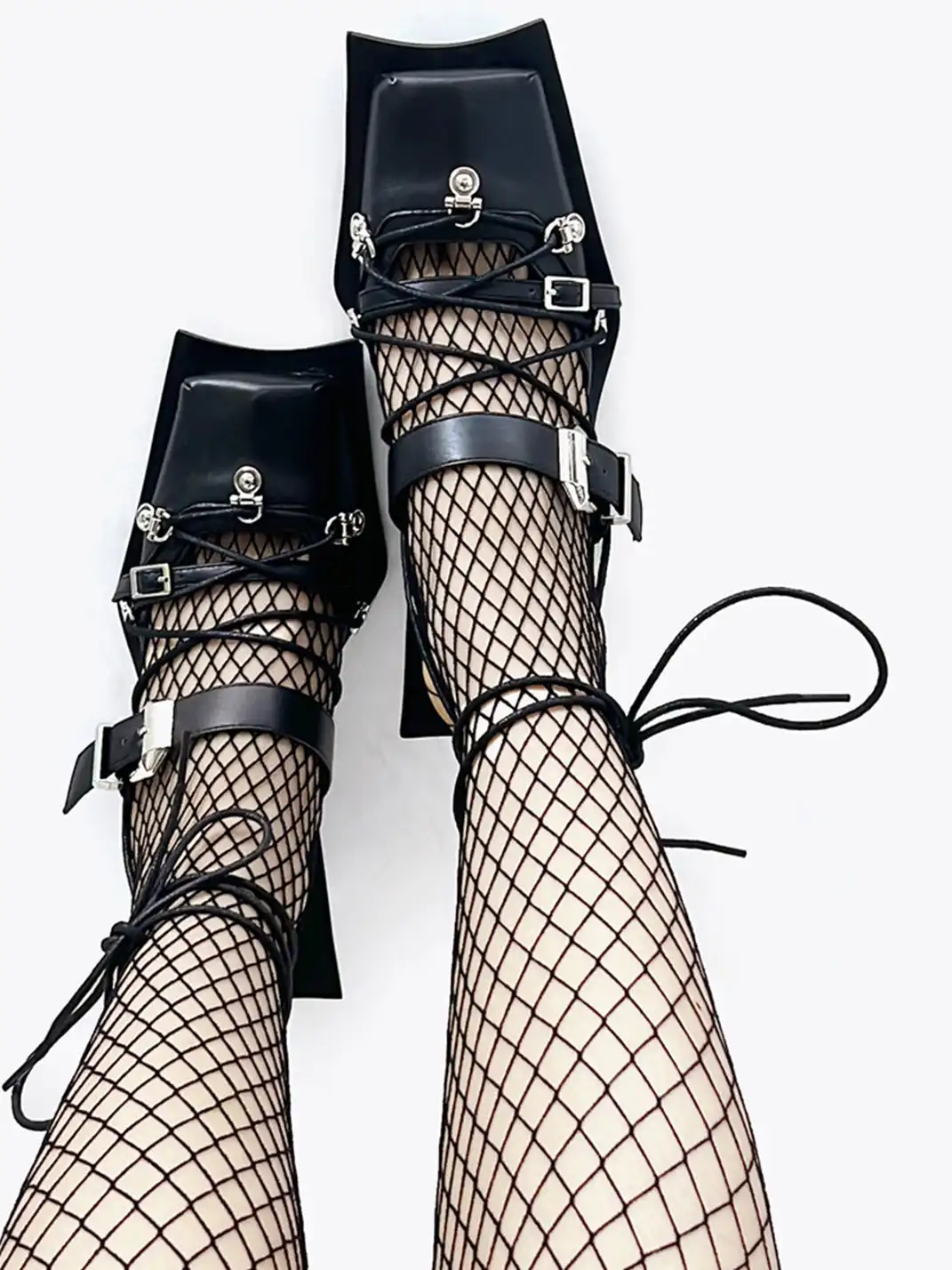 PINJIAHUI | Square Toe Cap Toe Slide Sandals