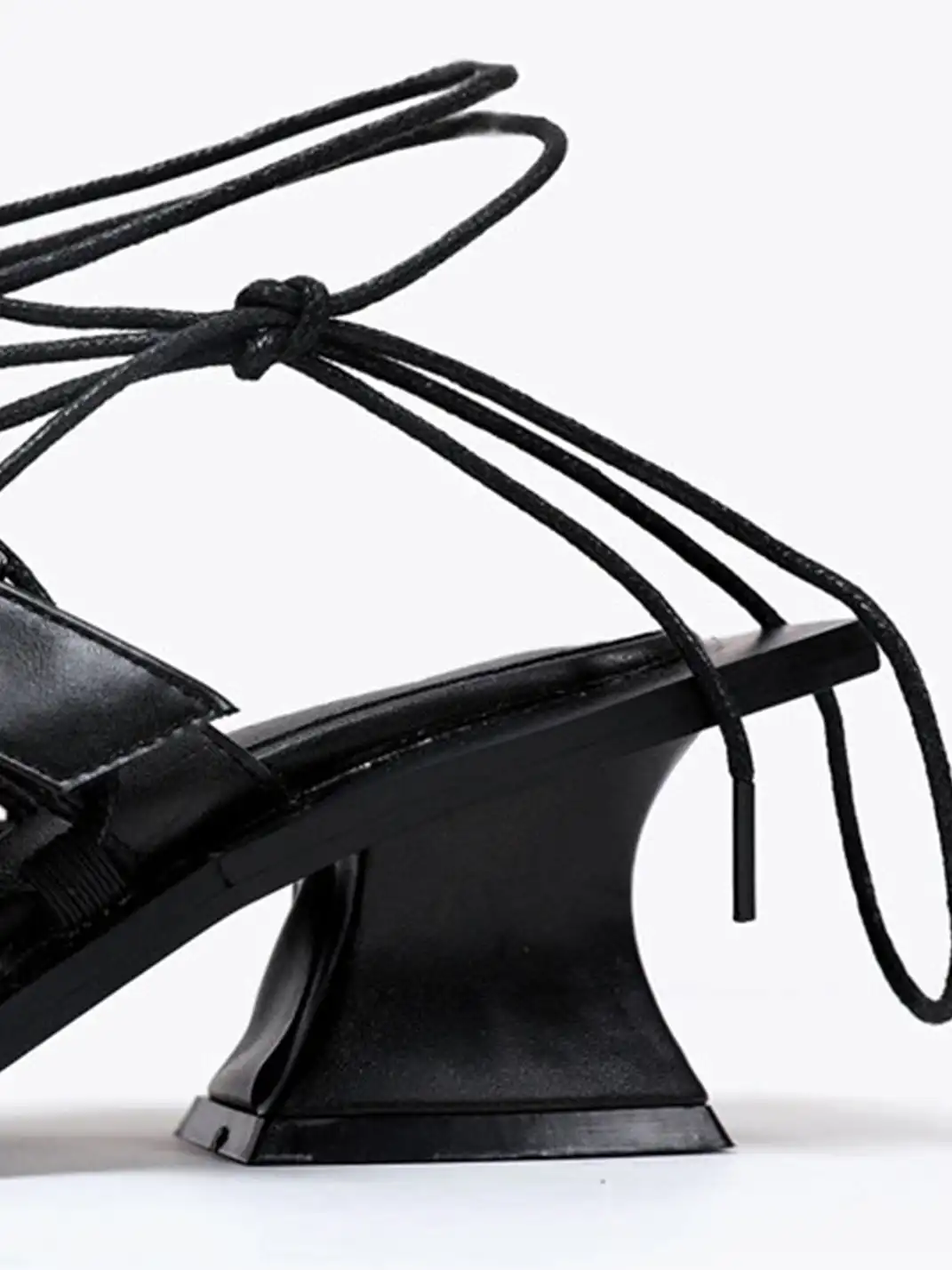 PINJIAHUI | Square Toe Cap Toe Slide Sandals