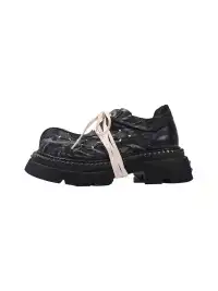 PINJIAHUI | Punk Style Chunky Sole Casual Shoes with Contrast Laces