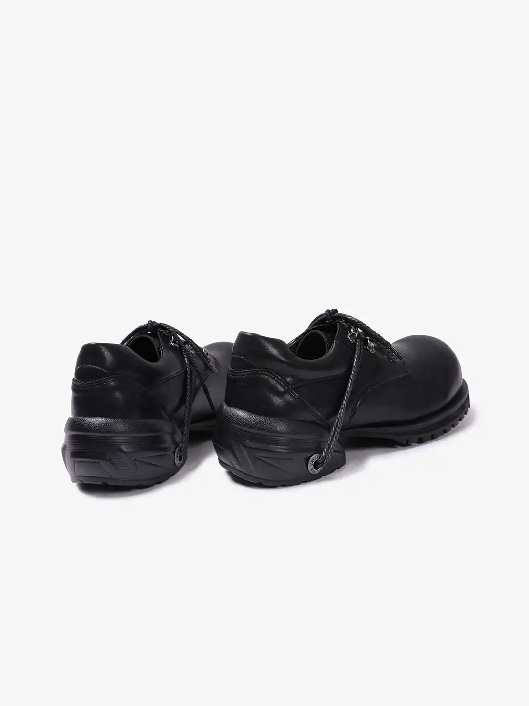 PINJIAHUI | Chunky Platform Derby Shoes with Metal Logo Plate Detail