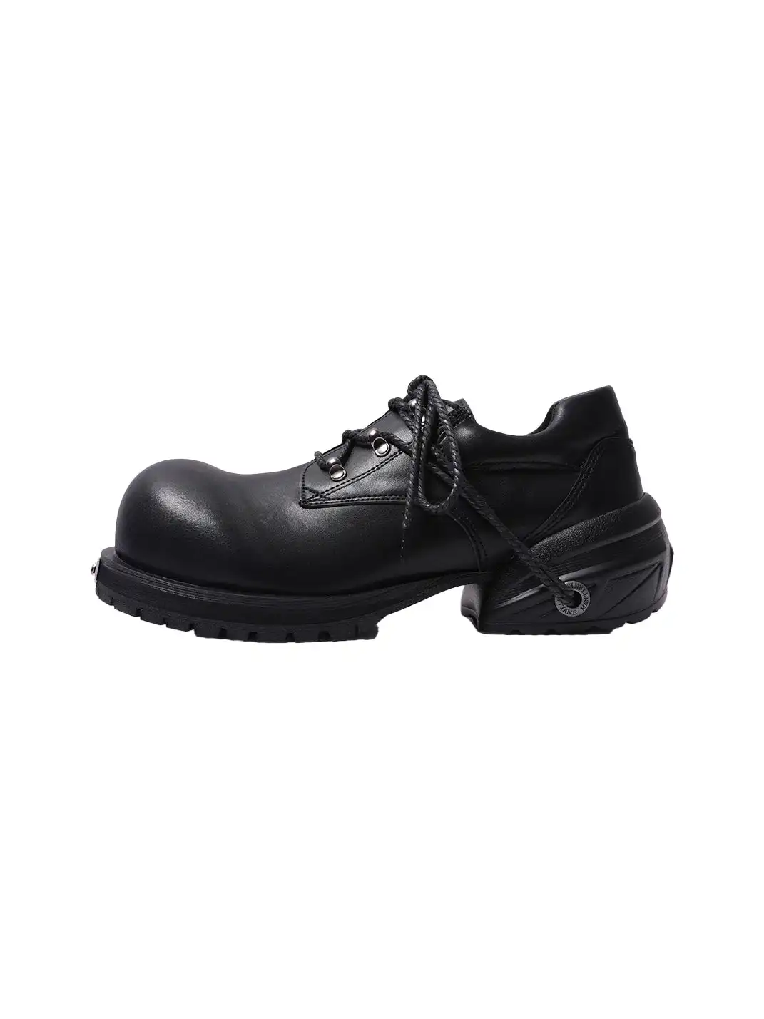PINJIAHUI | Chunky Platform Derby Shoes with Metal Logo Plate Detail