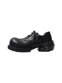 PINJIAHUI | Chunky Platform Derby Shoes with Metal Logo Plate Detail