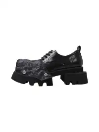 PINJIAHUI | Removable Washed Panel Chunky Lug Sole Derby Shoes