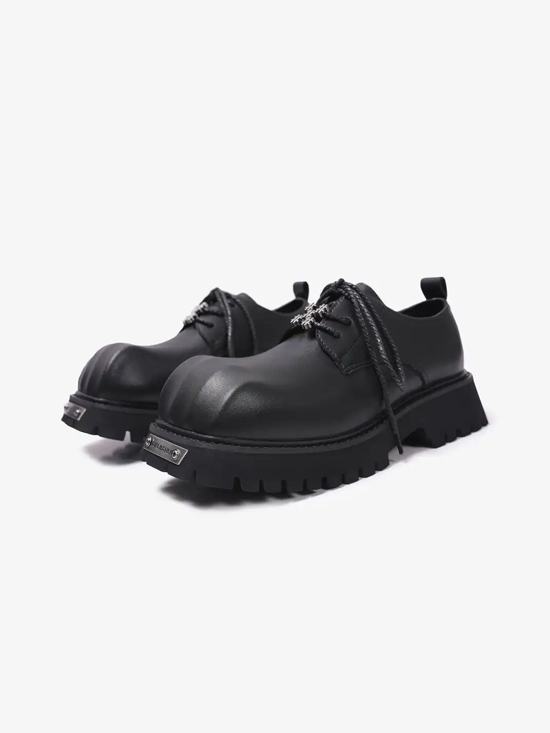 PINJIAHUI | Metal Embellished Chunky Platform Derby Shoes