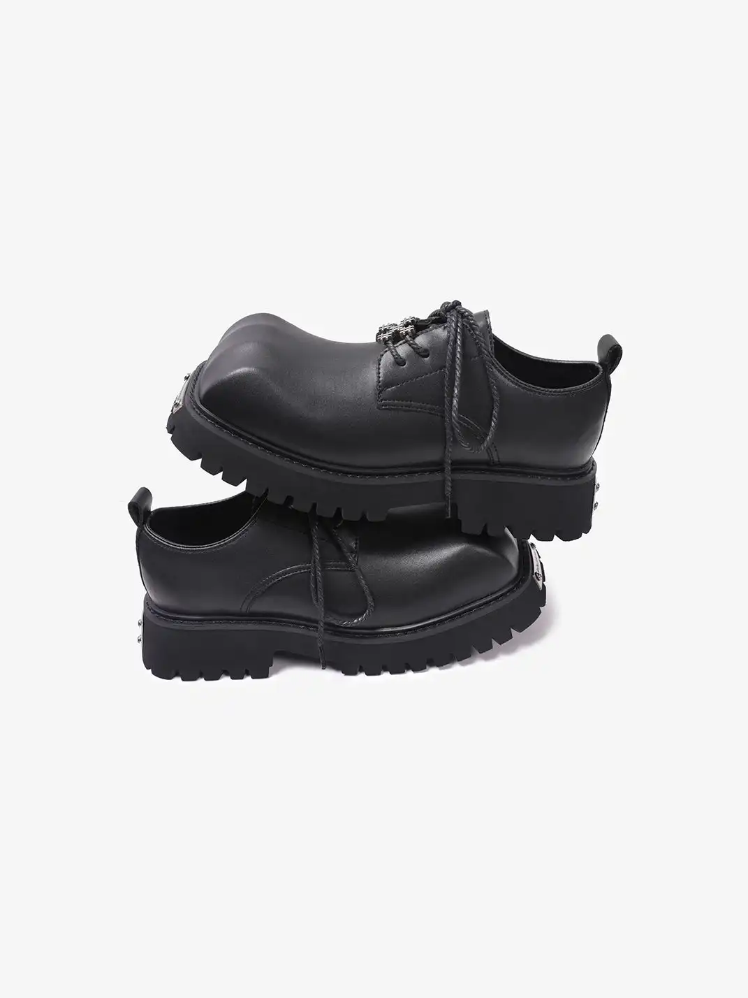 PINJIAHUI | Metal Embellished Chunky Platform Derby Shoes