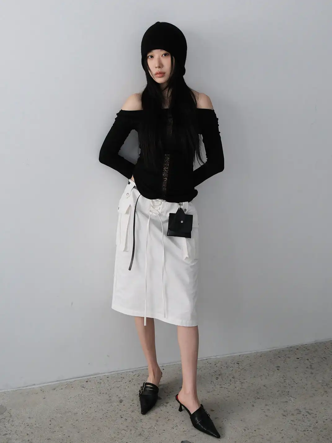 Mooreyu Atelier | Leather Pointed Toe Buckle Stiletto Pumps