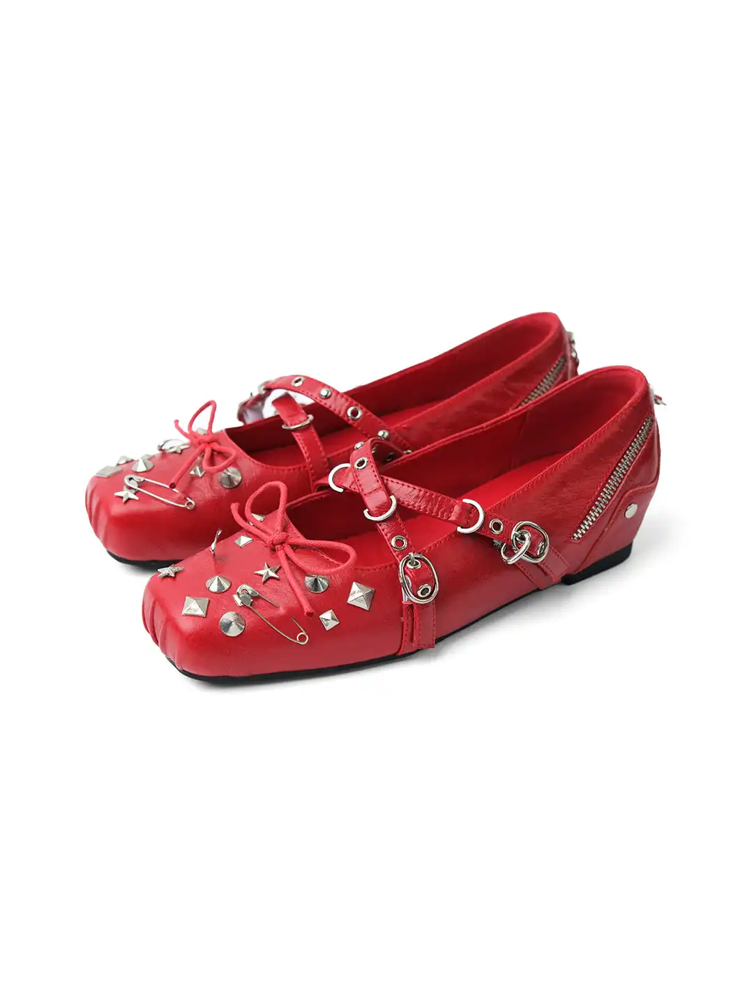 Mooreyu Atelier | Bow Cross Buckle Strap Flats