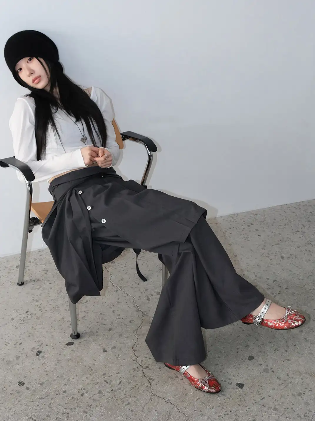 Mooreyu Atelier | Low-Cut Single Strap Ballet Flats