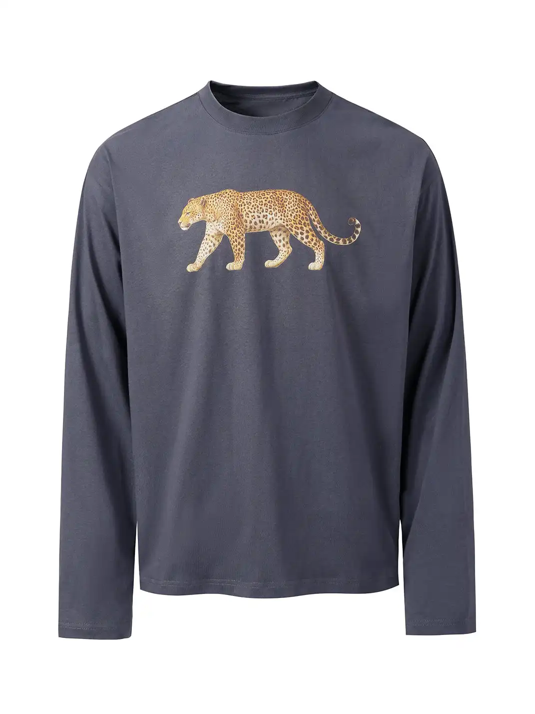 NOVACAM | Leopard Print Long Sleeve T-Shirt