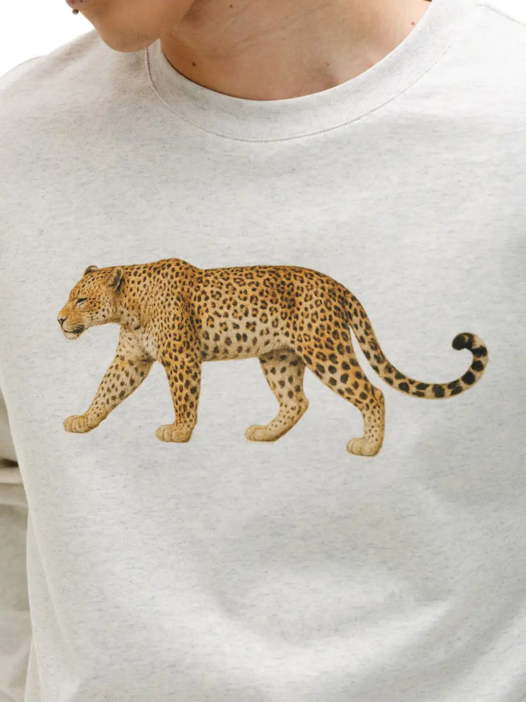 NOVACAM | Leopard Print Long Sleeve T-Shirt