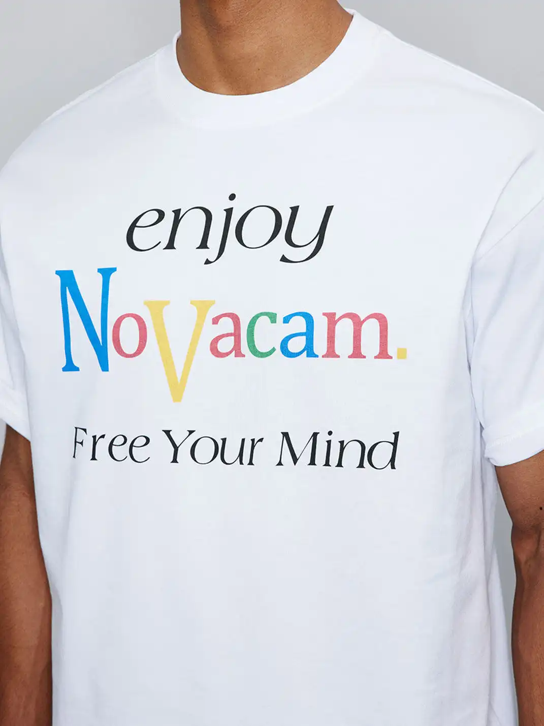NOVACAM | Letter Print Short Sleeve T-Shirt