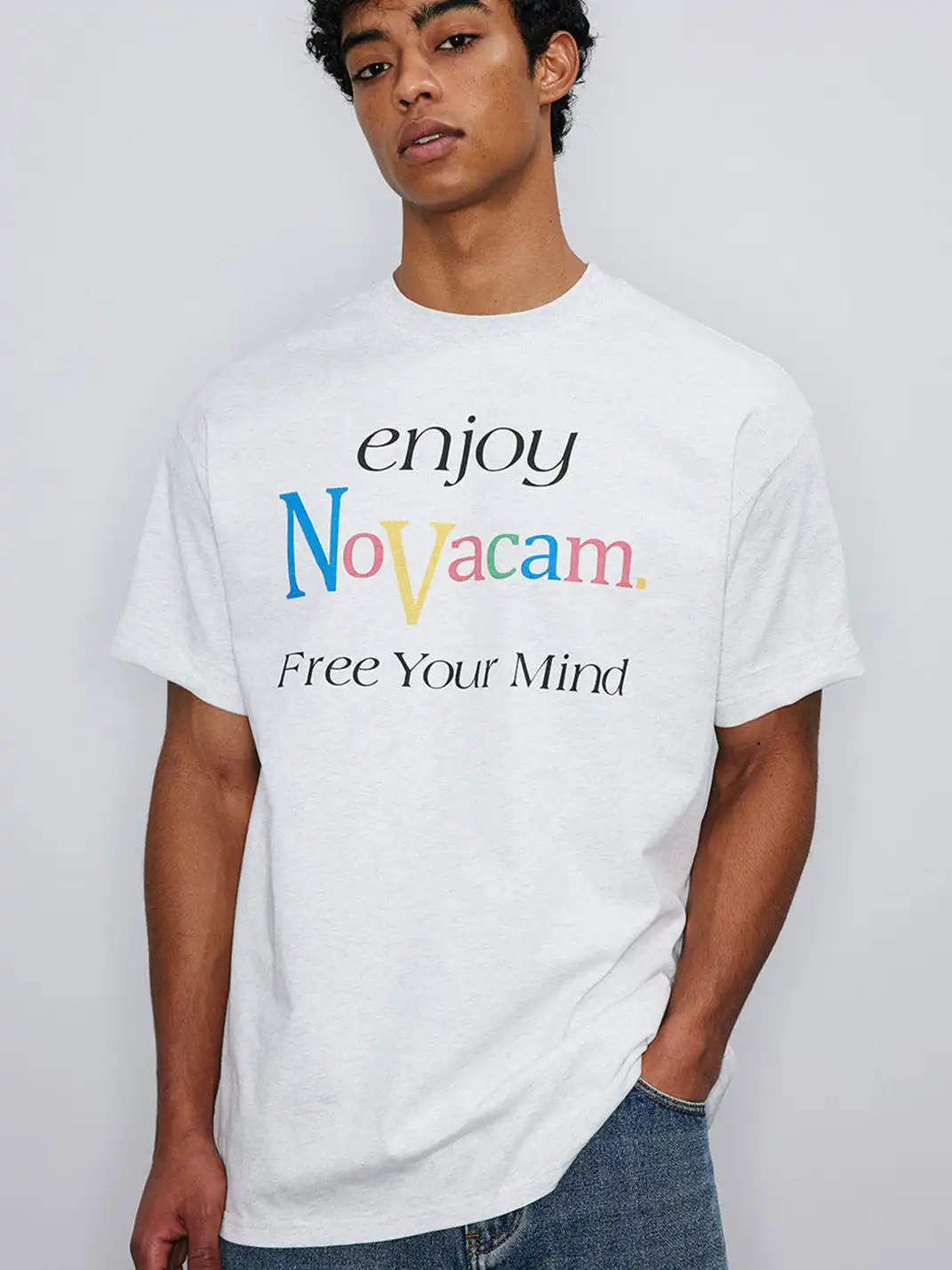 NOVACAM | Letter Print Short Sleeve T-Shirt