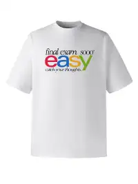 NOVACAM | Funny Parody Letter Print Short Sleeve T-Shirt