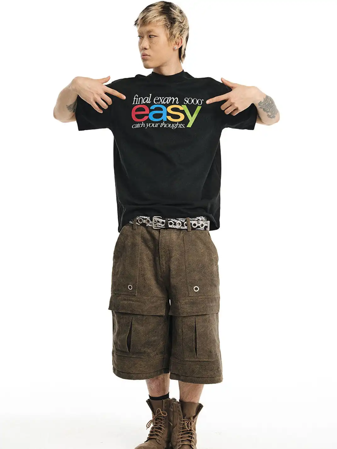NOVACAM | Funny Parody Letter Print Short Sleeve T-Shirt