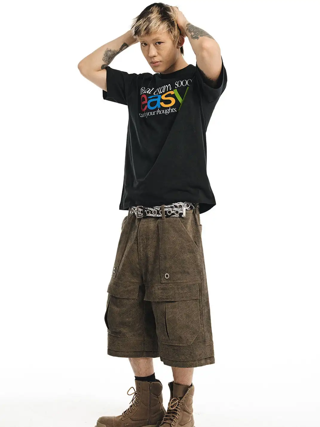 NOVACAM | Funny Parody Letter Print Short Sleeve T-Shirt