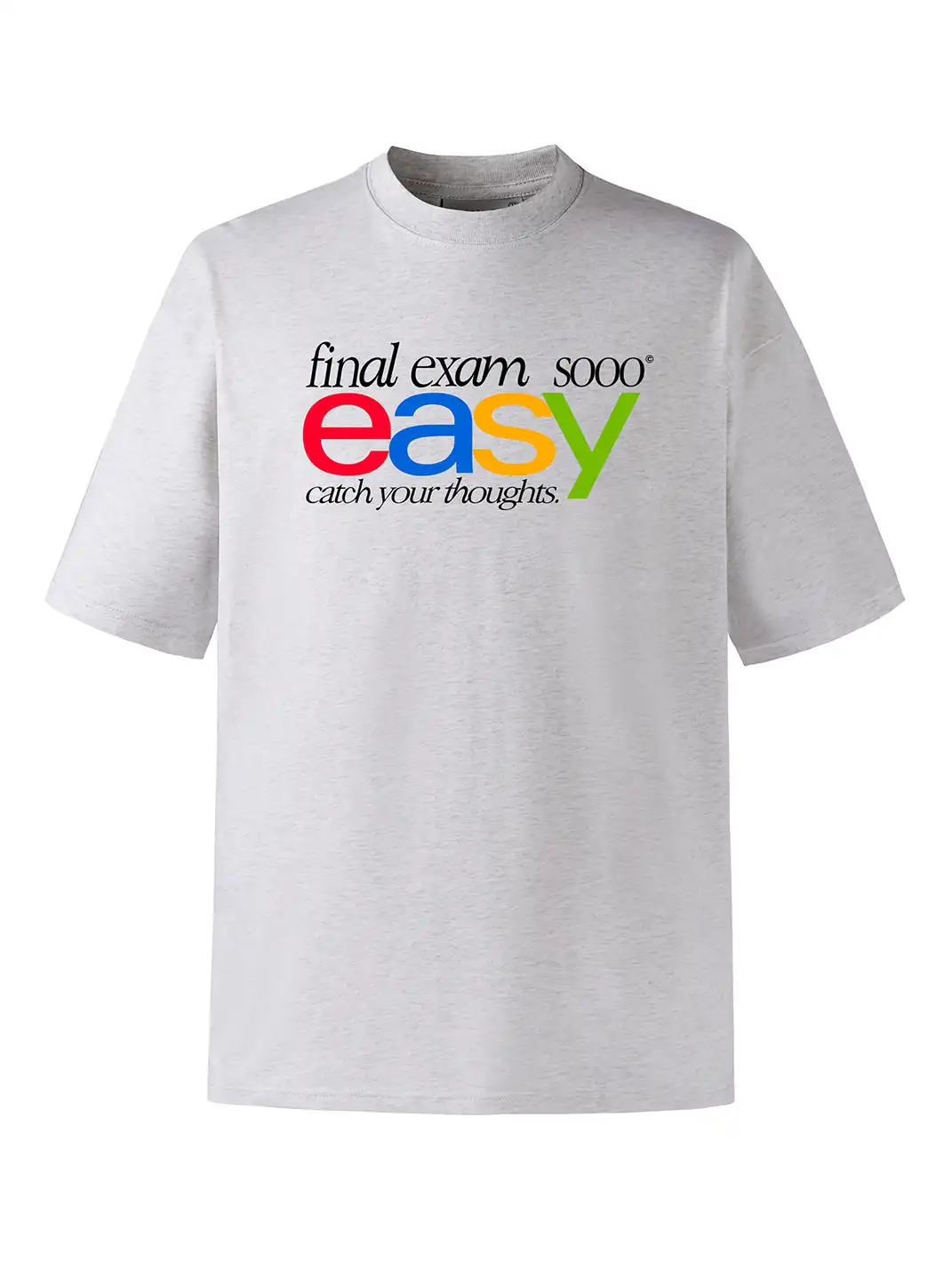 NOVACAM | Funny Parody Letter Print Short Sleeve T-Shirt