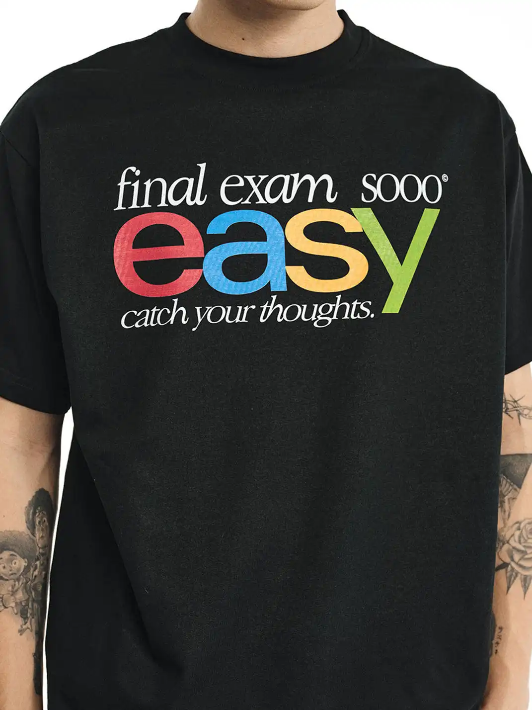 NOVACAM | Funny Parody Letter Print Short Sleeve T-Shirt