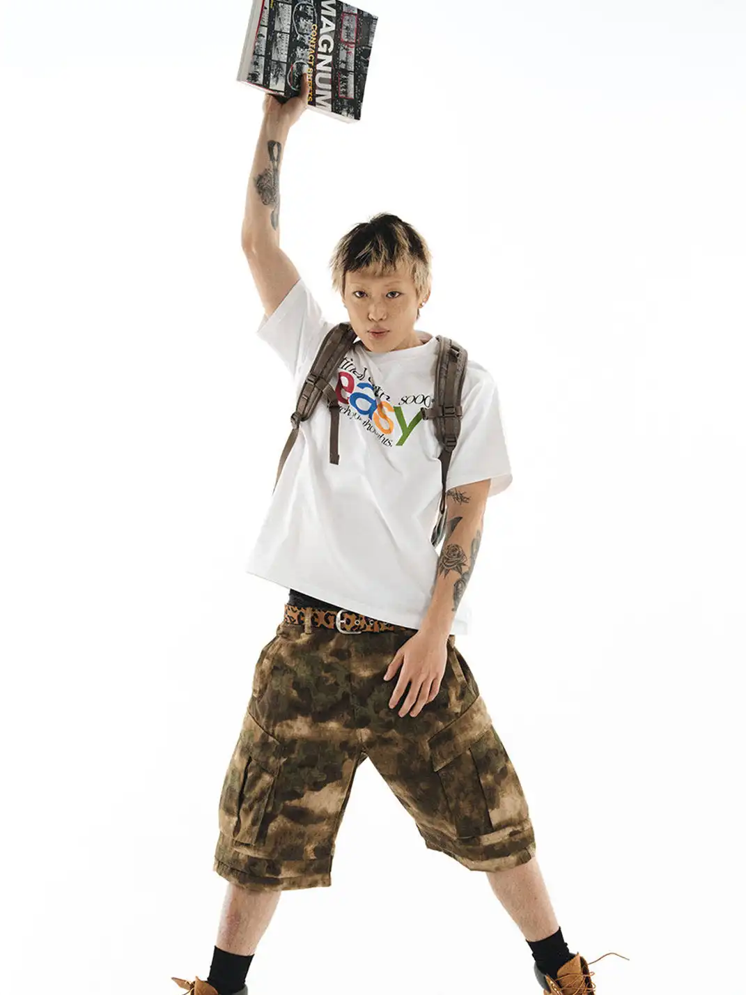 NOVACAM | Funny Parody Letter Print Short Sleeve T-Shirt