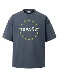 NOVACAM | Letter Logo Star Print T-Shirt