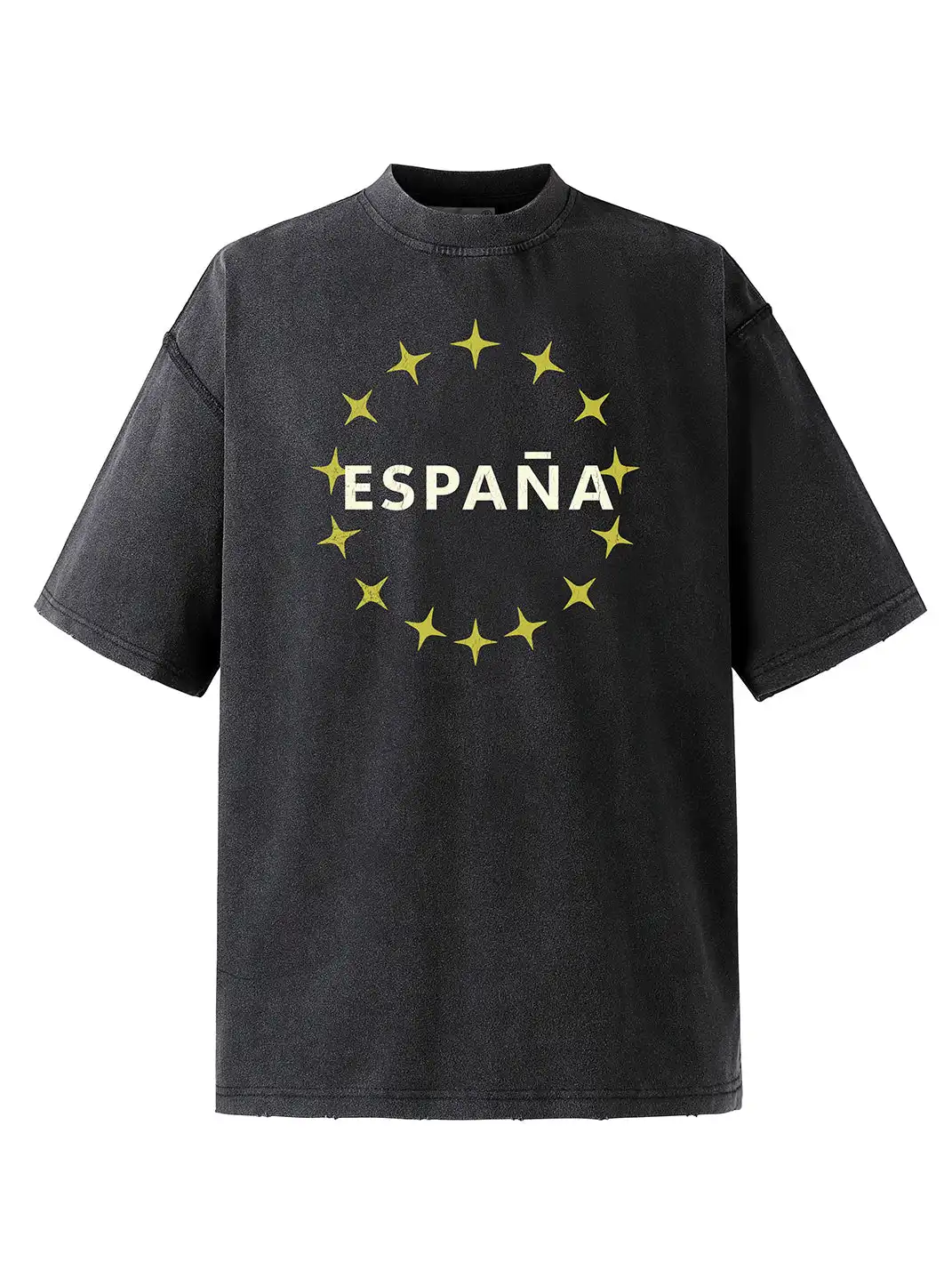 NOVACAM | Letter Logo Star Print T-Shirt