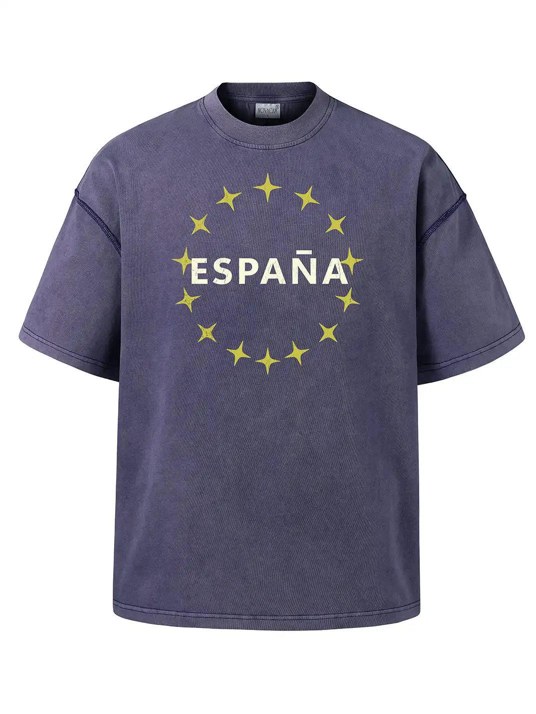 NOVACAM | Letter Logo Star Print T-Shirt