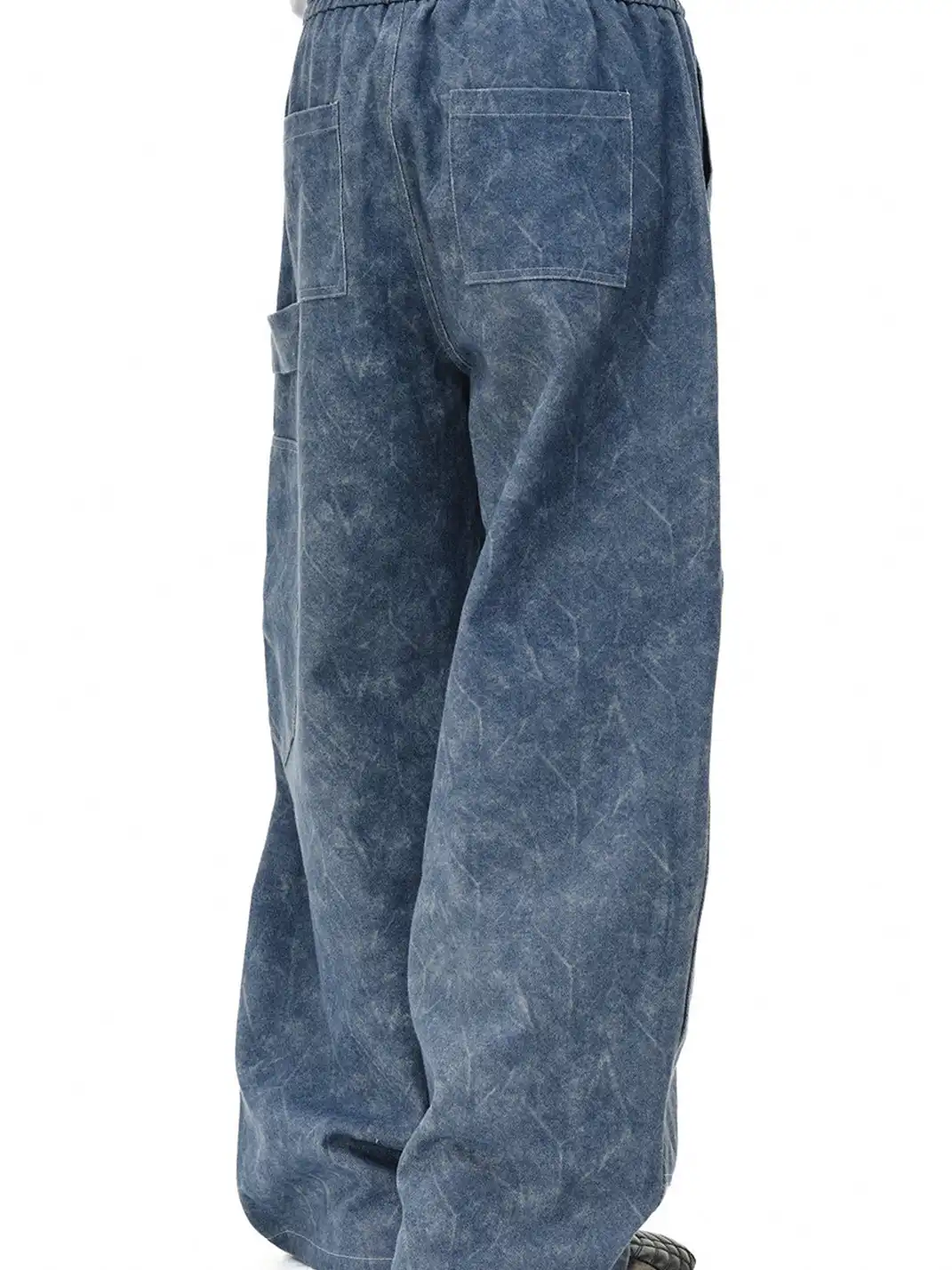 NOVACAM | Water Ripple Twill Curved Drawstring Cargo Pants