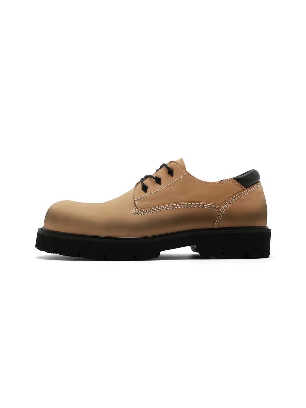 NOVACAM | Vintage Full-Grain Leather Round Toe Derby Shoes
