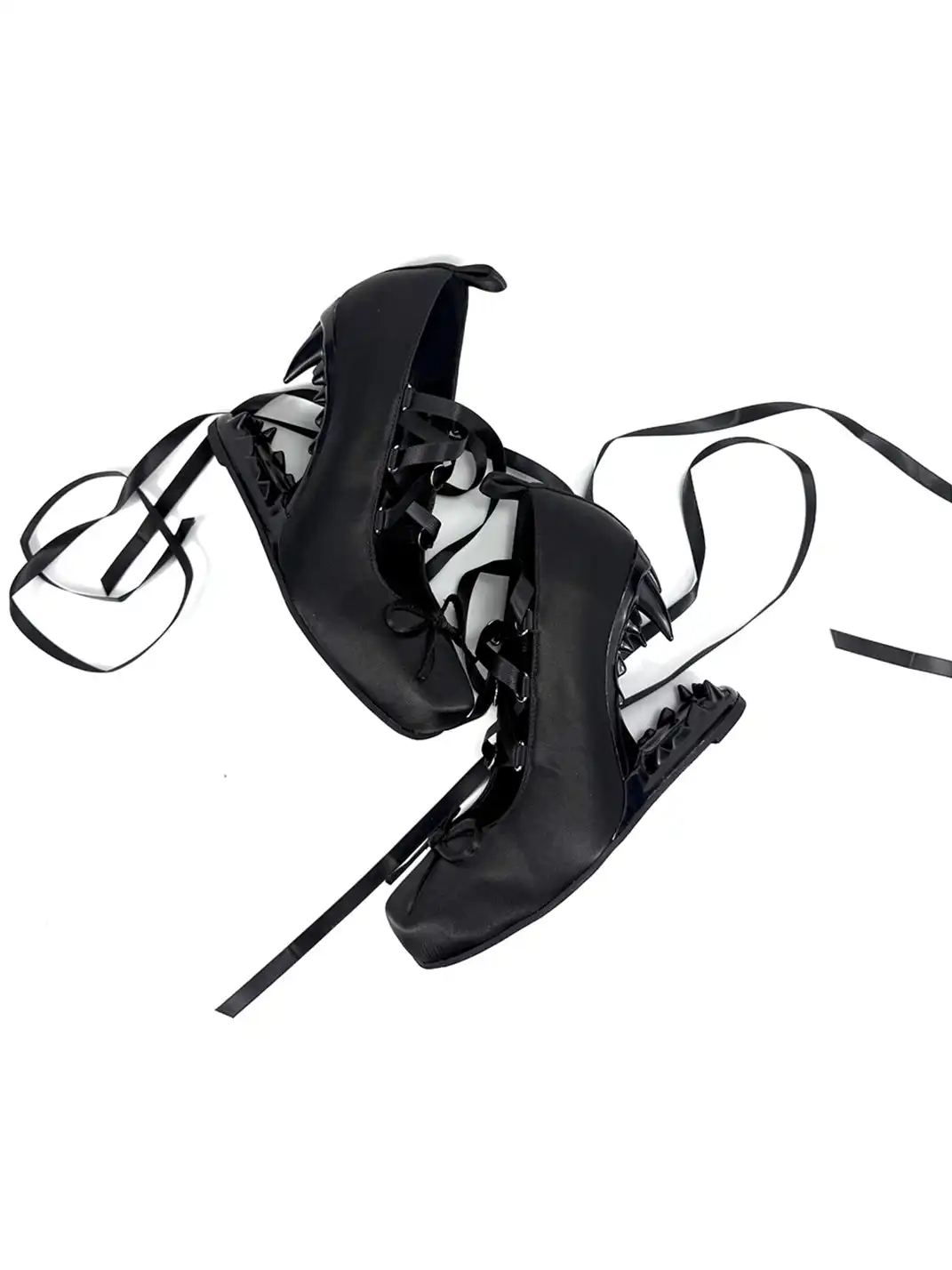 Dolly Bae | Lace-Up Square Toe Satin High Heels