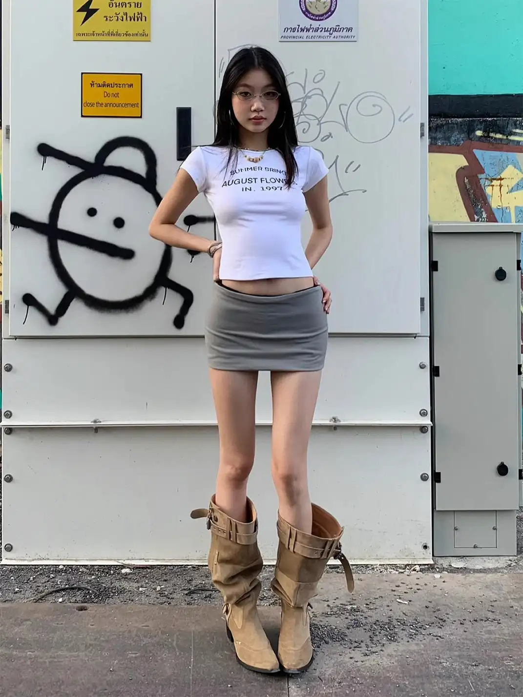 Mooreyu | Suede Pointed Toe Slouchy Boots