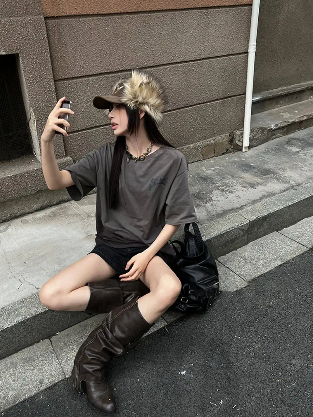 Mooreyu | Western Cowboy Ruched Stacked Knee High Knight Boots