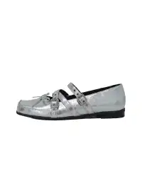Mooreyu | Bow Low-Cut Rivet Ballet Flats