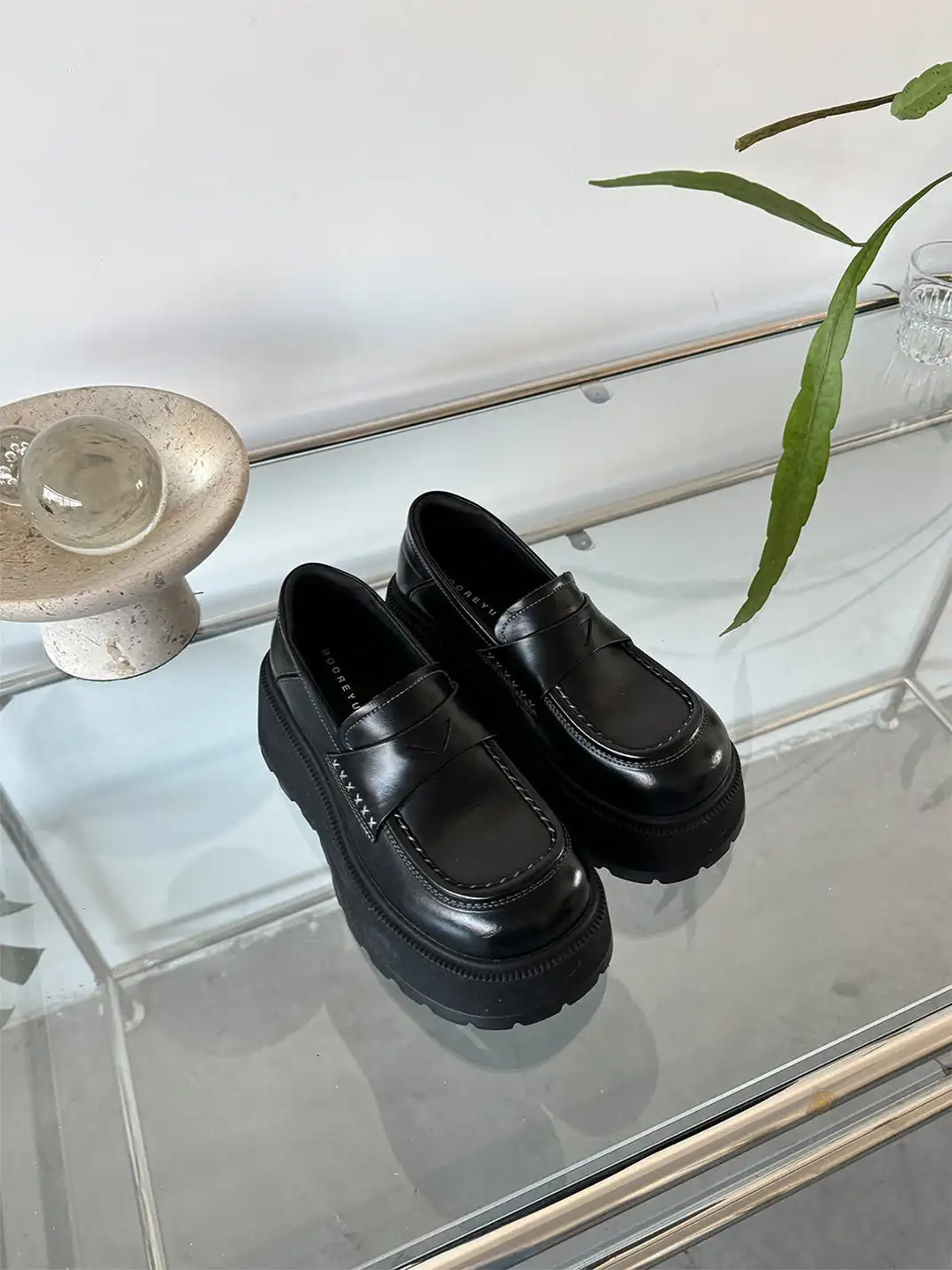 Mooreyu | Platform Round Toe Loafers