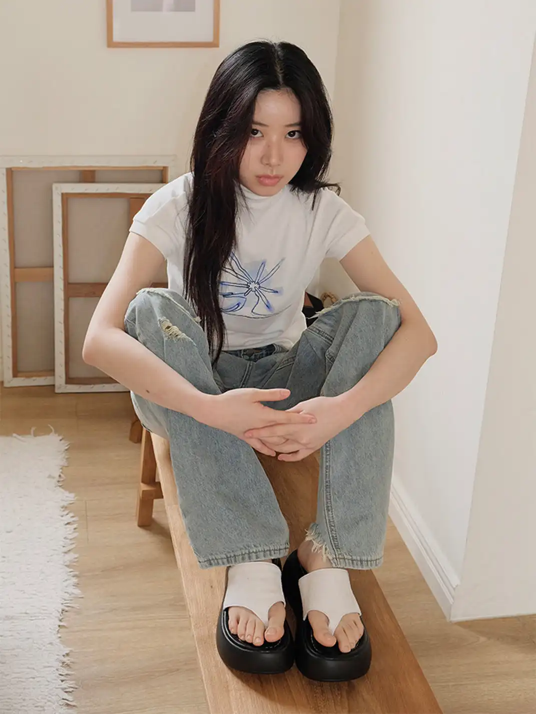 Mooreyu | Genuine Leather Flip Flops