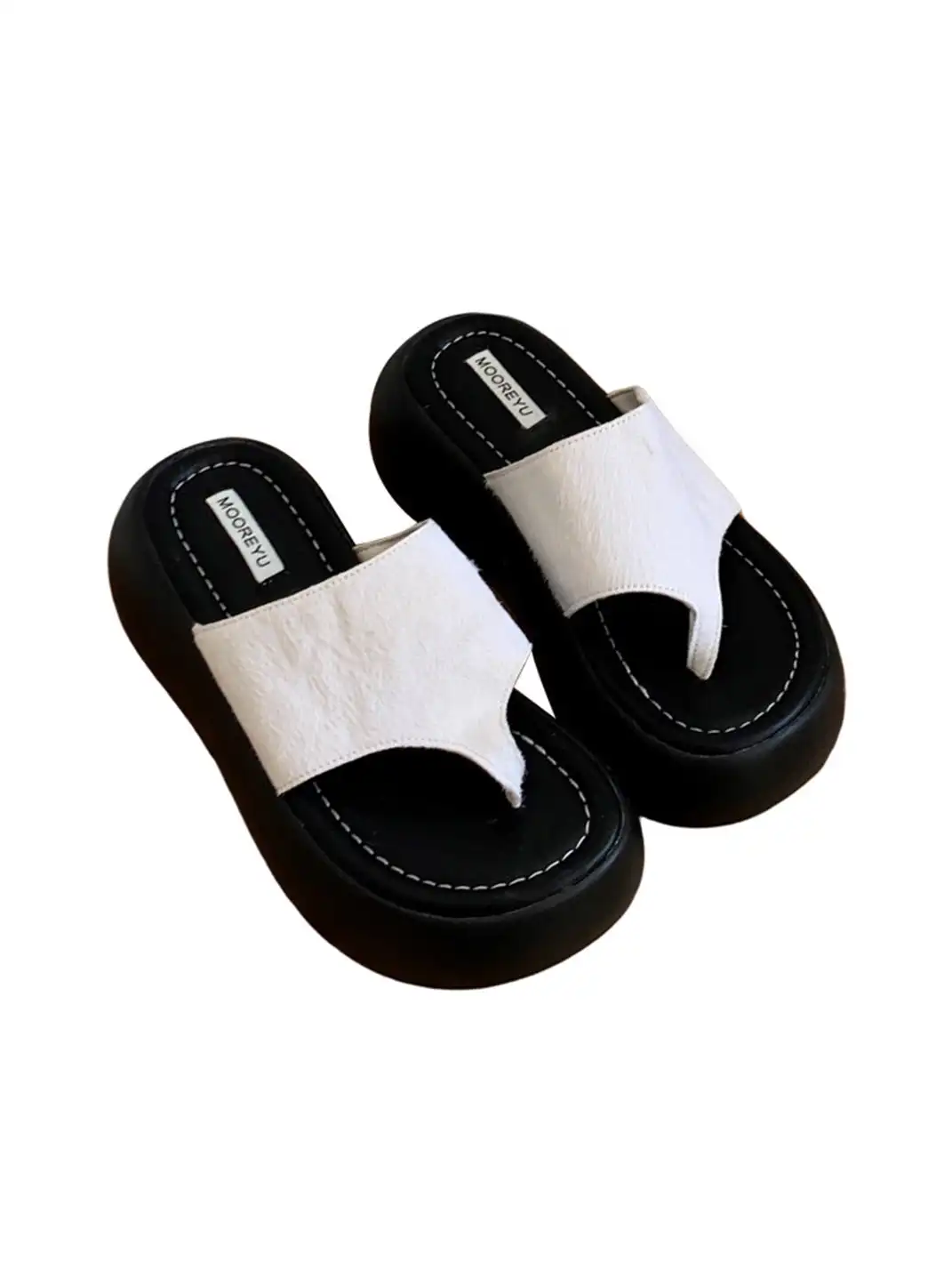 Mooreyu | Genuine Leather Flip Flops