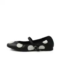Mooreyu | Polka Dot Round Toe Low-Cut Single Strap Flats