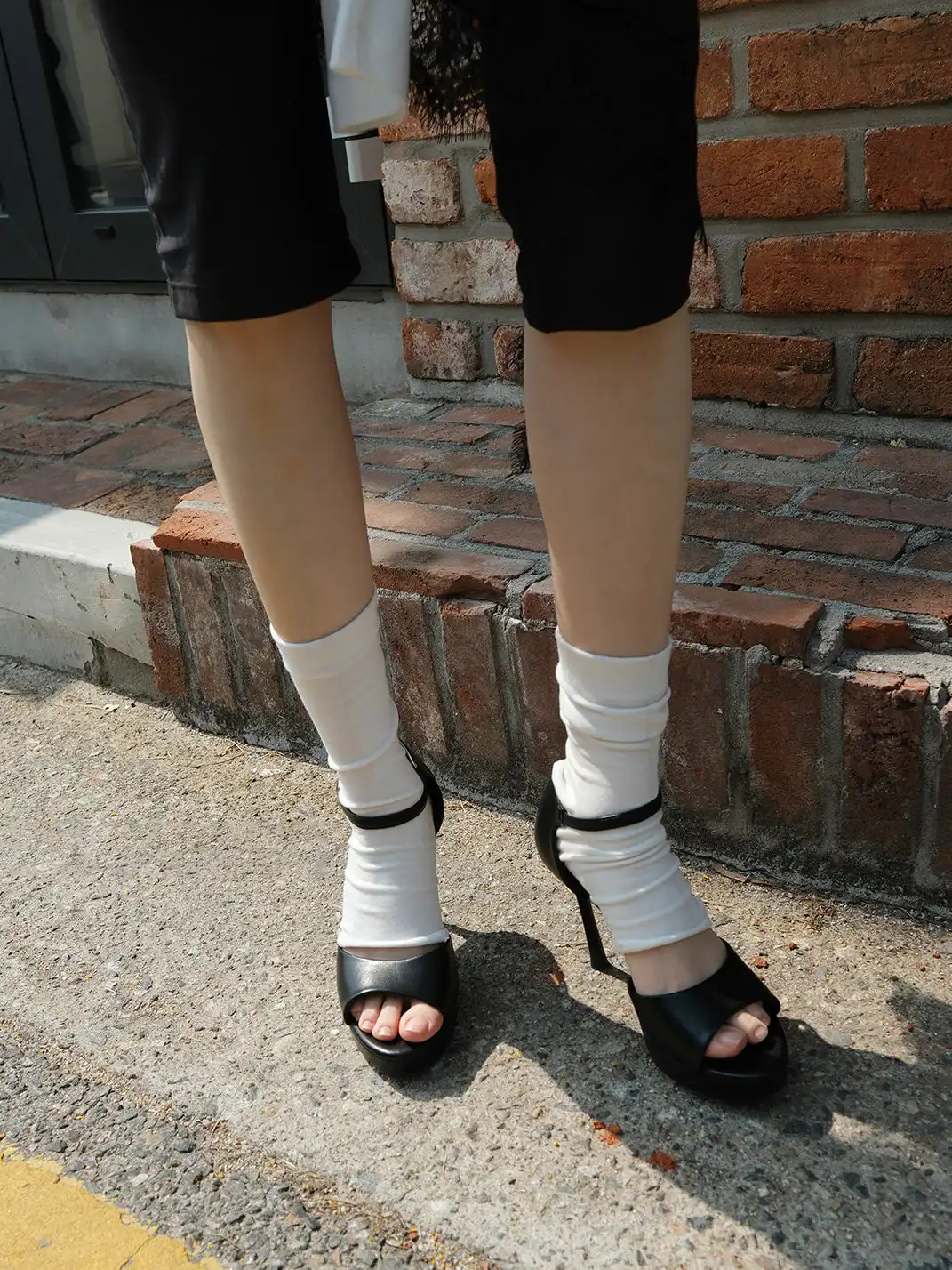 Mooreyu | Peep Toe Ankle Strap Stiletto Heels