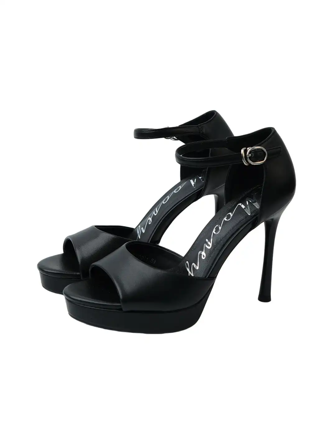 Mooreyu | Peep Toe Ankle Strap Stiletto Heels