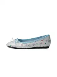 Mooreyu | Glitter Star Print Bow Ballet Flats
